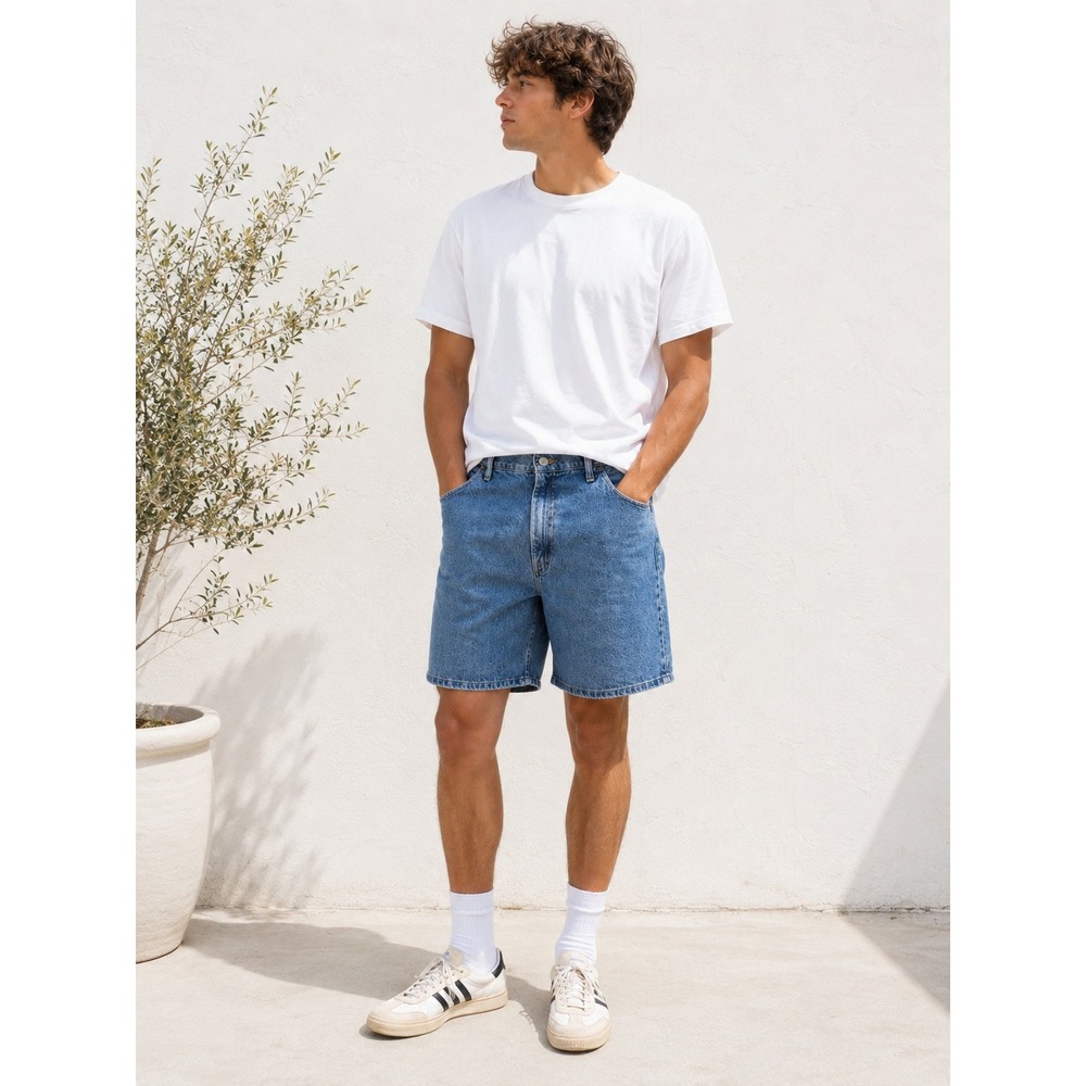 Vintage Y2K Wrangler Hero Originals Men's Denim Shorts Size 42 Relaxed Cotton